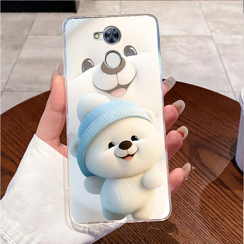 

For Honor 6C Pro/V9 Play Soft TPU Transparent Protective Shell Aesthetic Dream Pattern Moonlinght Palace Garden Back Cover Honor 6C Pro