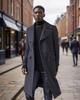 Herren Wollmantel im britischen Stil, zweireihig, mittellang - Herbst/Winter Kollektion