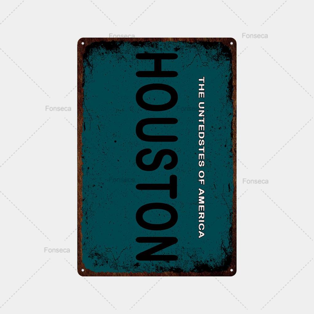 Place Name Sign Metal Sign Vintage Tin Sign Plaque Metal Bar Retro Wall Decor Bar Club Man Cave Metal Poster