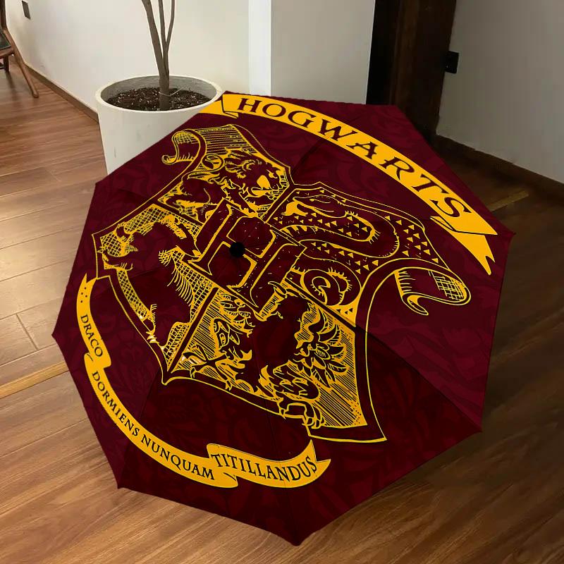 1PC Warner Hogwarts Draco Automatic Open/Close Umbrella with Windproof, 13-Rib Sturdy Canopy, Durable Ribs1230A