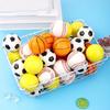 Sports Stress Balls Mini Foam Soccer Ball, Basketball, Football, Baseball Stress Toys for Anxiety Relief Birthday Party Supplies