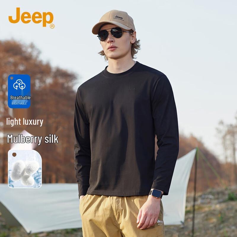 Jeep Men s Round Neck Long Sleeve T-Shirt 3XL