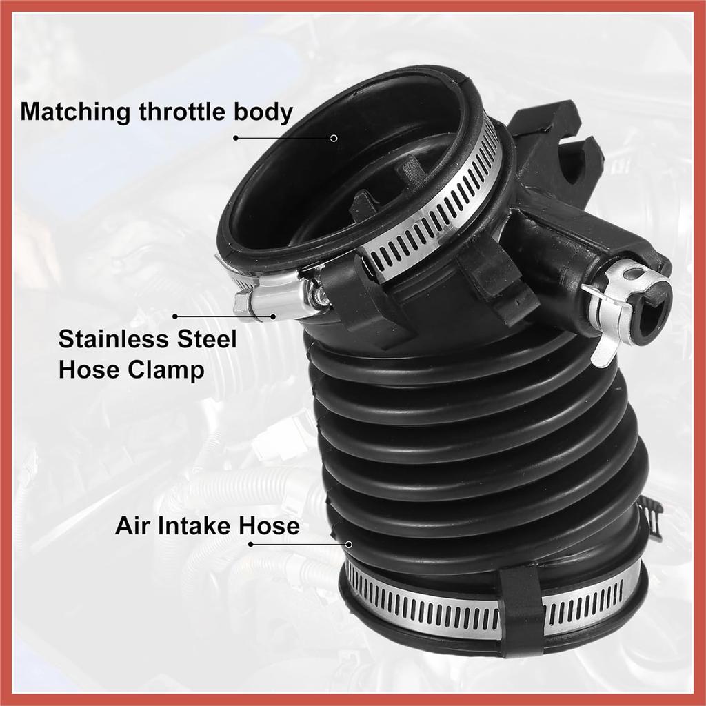 ACROPIX Air Cleaner Intake Hose Tube with Clamps 17225-R1A-A01 - Car Engine Filter Air Intake Duct Hose Tube - for Honda Civic 1.8L 2012-2015 Rubber