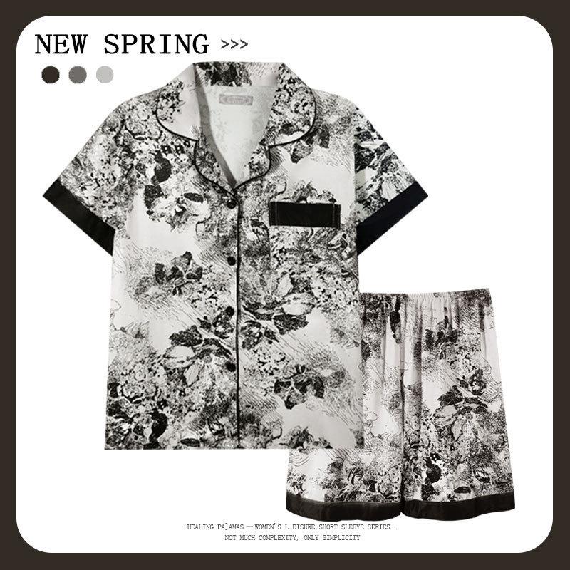 Women’s Cute Cotton Short Sleeve Pajama Set - Summer Style
