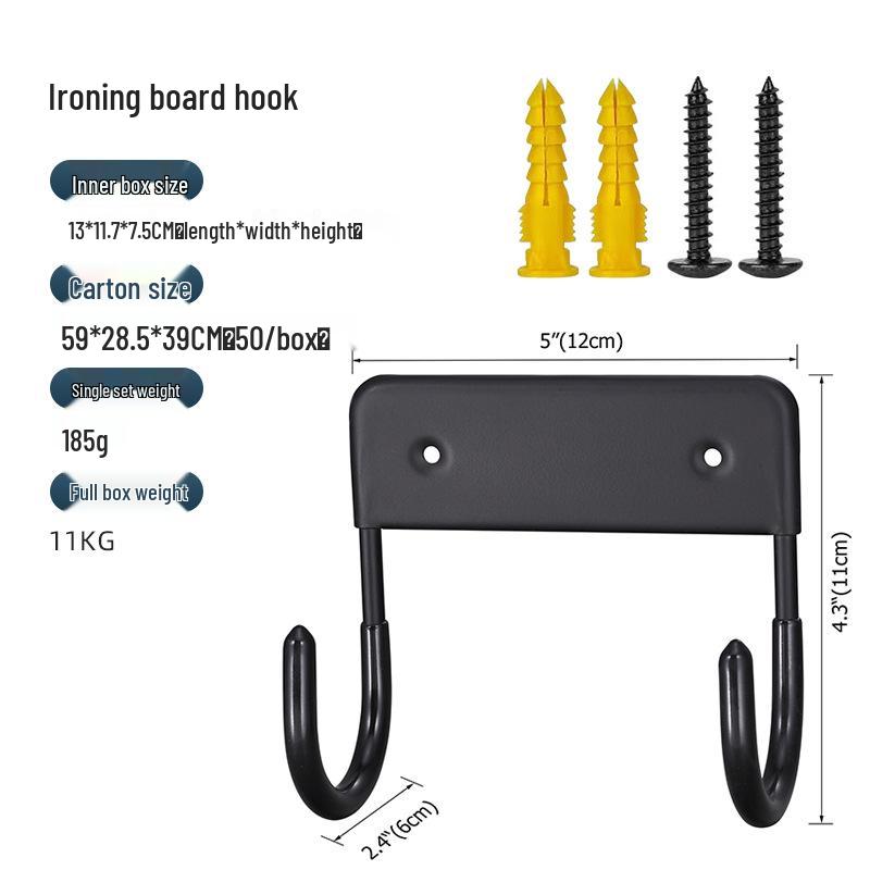 

Senyu Прочная гладильная доска и подставка для утюга Крючок-вешалка для хранения 12x6x11 CM чёрный