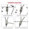 Steel Wire Rope Vertical Locking Device with 304 Stainless Steel Buckle and Self-Locking Snap for Lifting and Hanging Lamps