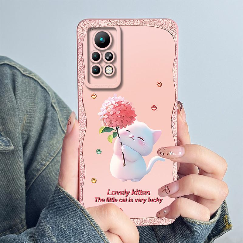 For Infinix Note 11 Pro X697 / Note 11s X698 Phone Case Cover Silicone Sweet Painted Shell Cartoon Funda Printed Casing Coque