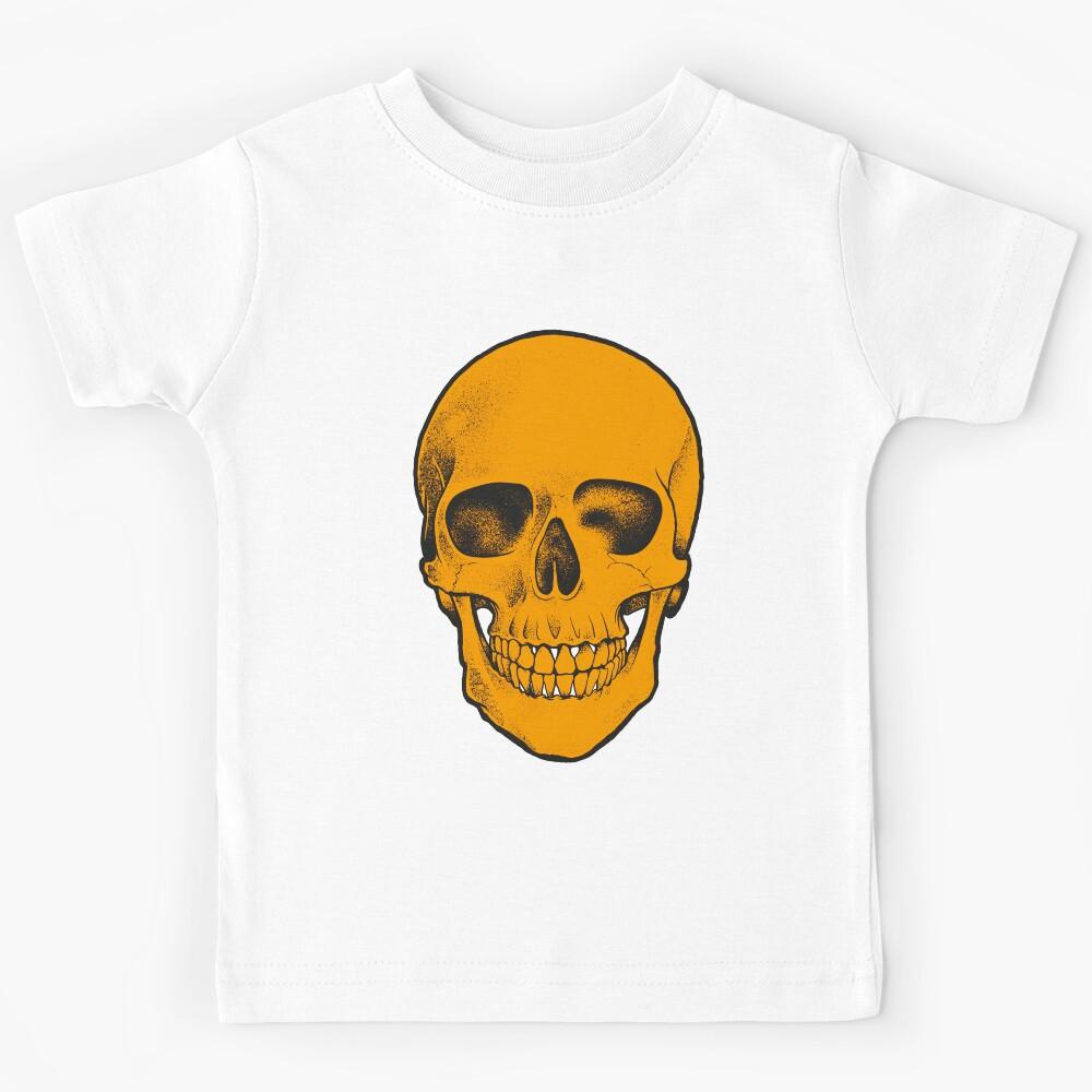Dotted Artsy green yellow skull. Kids T-Shirt 150