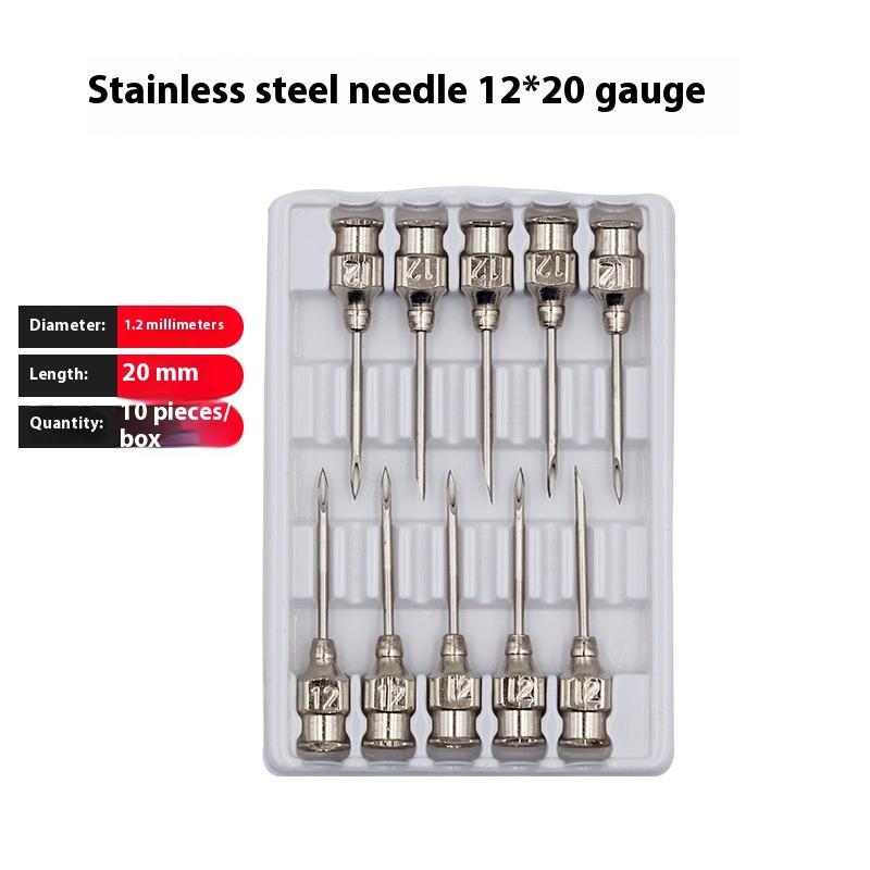 1 Set 20-50 ml Veteriner Alet Şırınga Aşı Enjeksiyonu Ayarlanabilir Doz 304 Paslanmaz Çelik İğne Ucu Dağıtıcı Hayvancılık Kümes Hayvanları