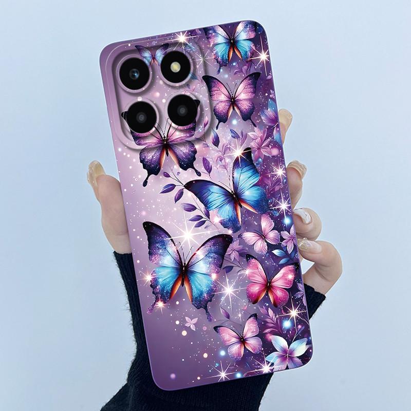 For Honor X6a X6b X6c X6 X6s Case Simplicity flower Soft Silicone Cover For HonorX6a X 6B X6 b Shell Lens Protective Phone Funda