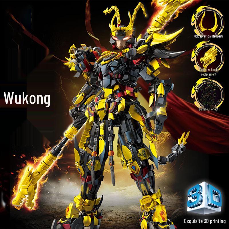 Yue Yi Black Tiger Zhao Yun & Guan Yu Mecha Three Kingdoms Building Blocks Toy