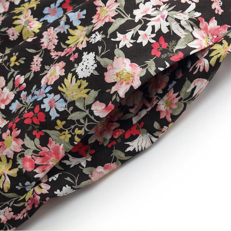 GOELIA Summer Floral Print Spaghetti Strap Midi Dress