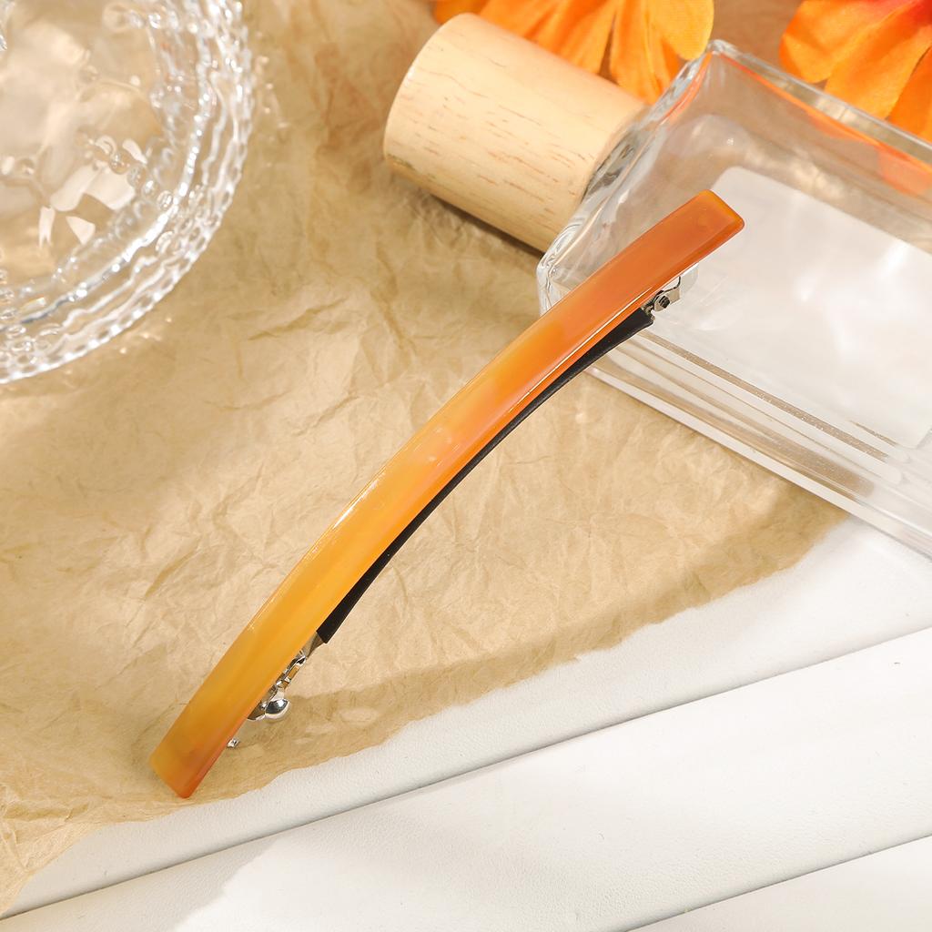 AWAYTR Retro Amber Bow Duckbill Hairpin Brown Acrylic Hair Clips Valentine Headwear Girl Hair Accessories Festival Gift