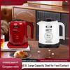 Festive Red 2.5L Electric Kettle with Detachable Lid & Auto Power-Off 
