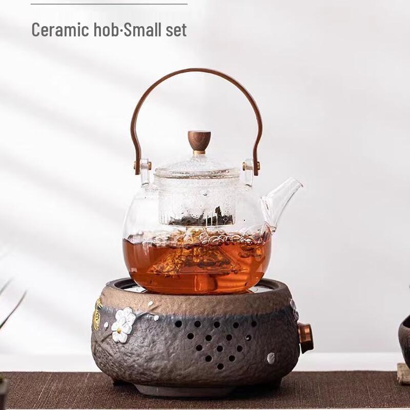 Cha Xun Walnut Wood Glass Teapot for Electric Stove