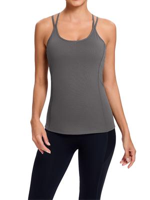 Roupa de Yoga Alça Fina Dupla Ombro Cruzado Costas Bonitas Sutiã Esportivo Roupa Esportiva Feminina À Prova de Choque Corrida Fitness Roupa Íntima