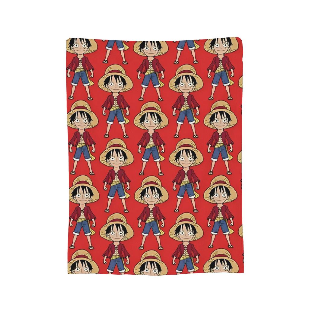 Fire Fist Ace Monkey D Luffy Blankets Flannel All Season Breathable Soft Throw Blanket for Sofa Outdoor Bedspreads