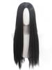 The Addams Family Movie Character Black Long Straight Synthetic Wig for Halloween Cosplay Wig Fit for Movie Show