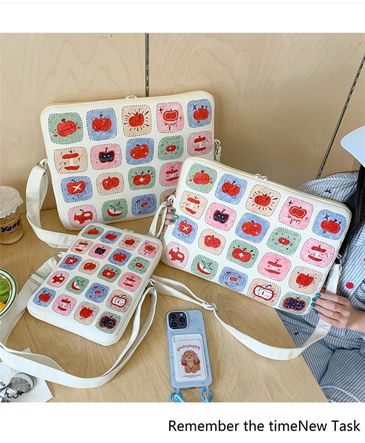 TS JYL laptop bag,Cute Dopamine Color Embroidery Shockproof Laptop 14 15 Inch Handbag small