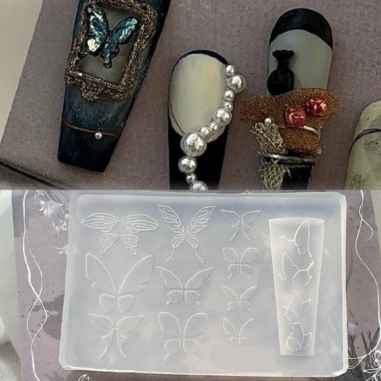 Elegant Bowknot Silicone Mould Set Decoration for Stylish 3D Nail Art Earrings and Necklace Creation Decoration