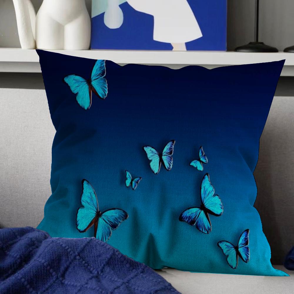 Butterfly Cushion Cover Car Throw Pillow Case For Sofa Car Christmas Gift 40x40cm 45x45cm
