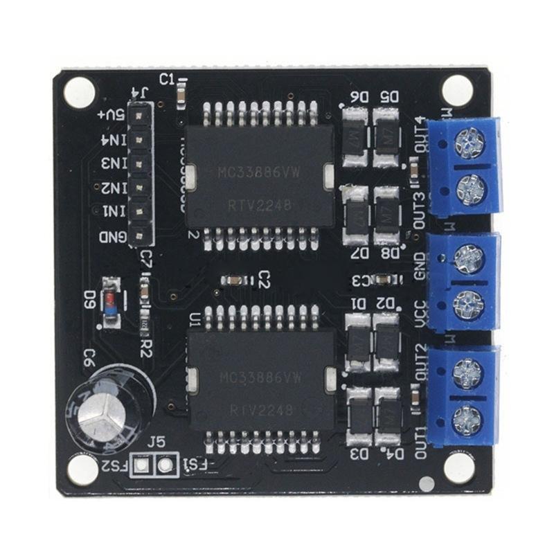 MC33886 4-Wege-Ausgang Roboterauto 6,5-24V Motor Schrittmotor Treiber Motor Ventile Modulplatine Motor Treiber Modul für Robotik