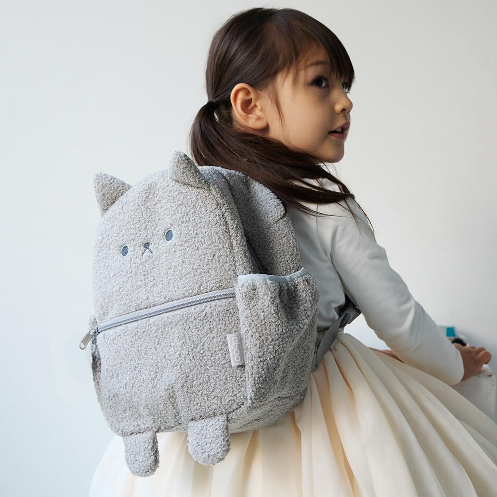 Aboo Fluffy Baby Shoulder Bag with Many Bottle Mesh Name Cute Reflective Rice Cake [aboo] 3-way Backpack, Pink, Rabbit, Harness, Long-lasting,