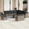 VidaXL Garden Furniture Set with Cushions 14 Pcs Grey Braided Resin 3218500