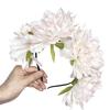 Delicate Beach Peony Headwear Headband Photo Props Party Cosplay Costumes Dancing Party Headband for Wedding