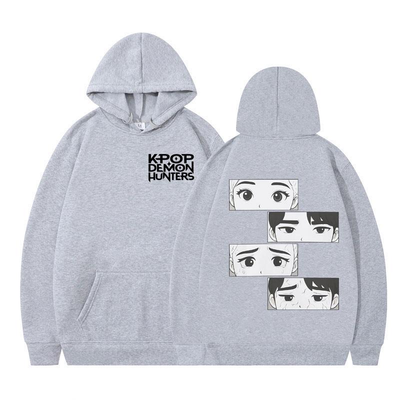 K-Pop Demon Hunters Hoodie Rumi Jinu First and Last Look Funny Anime Printed Sweatshirts Men Winter Loose Casual Pullover Tide