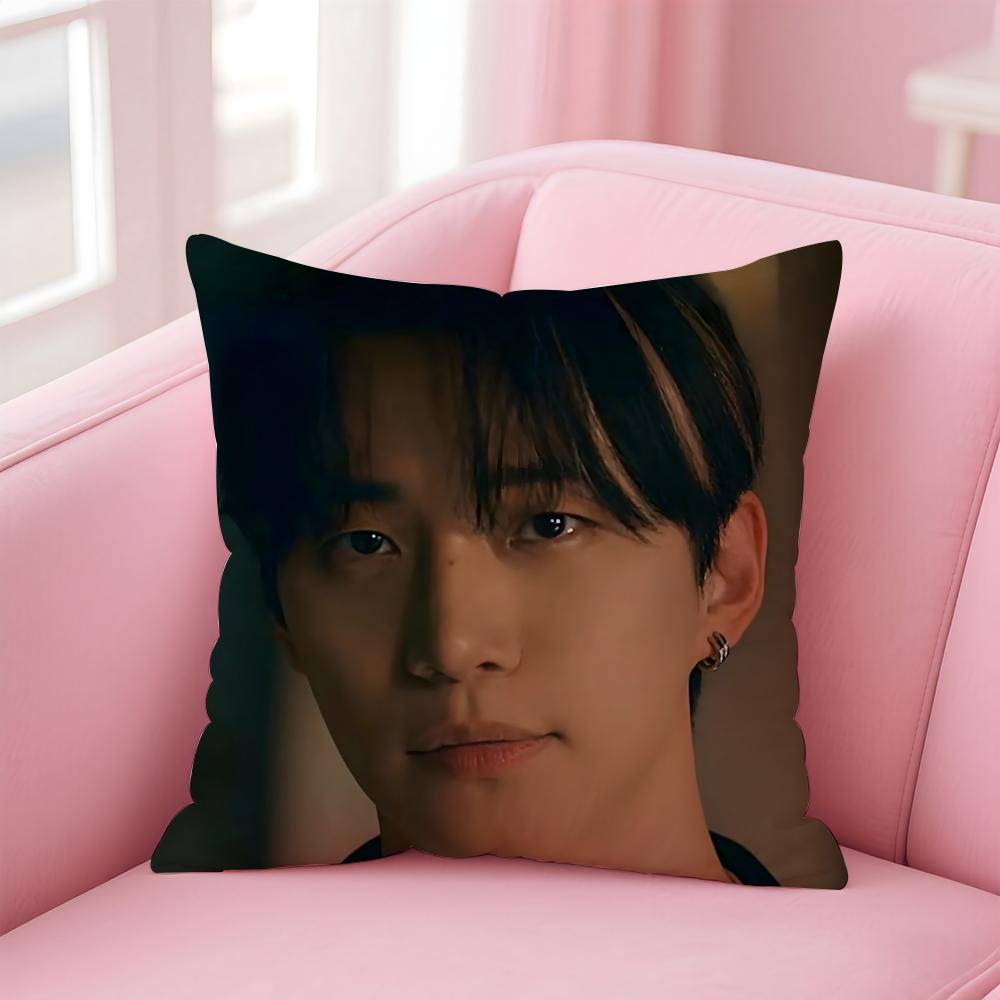 singer charismatic JJunho Cushion Cover Pillow Case Soft Skin Friendly Fabric Concealed Zipper