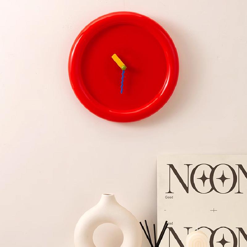 30CM Round Clock Home Wall Table Decoration Desktop Mute Wall Clock Can Be Vertical Clock Living Room Decoration Accessories
