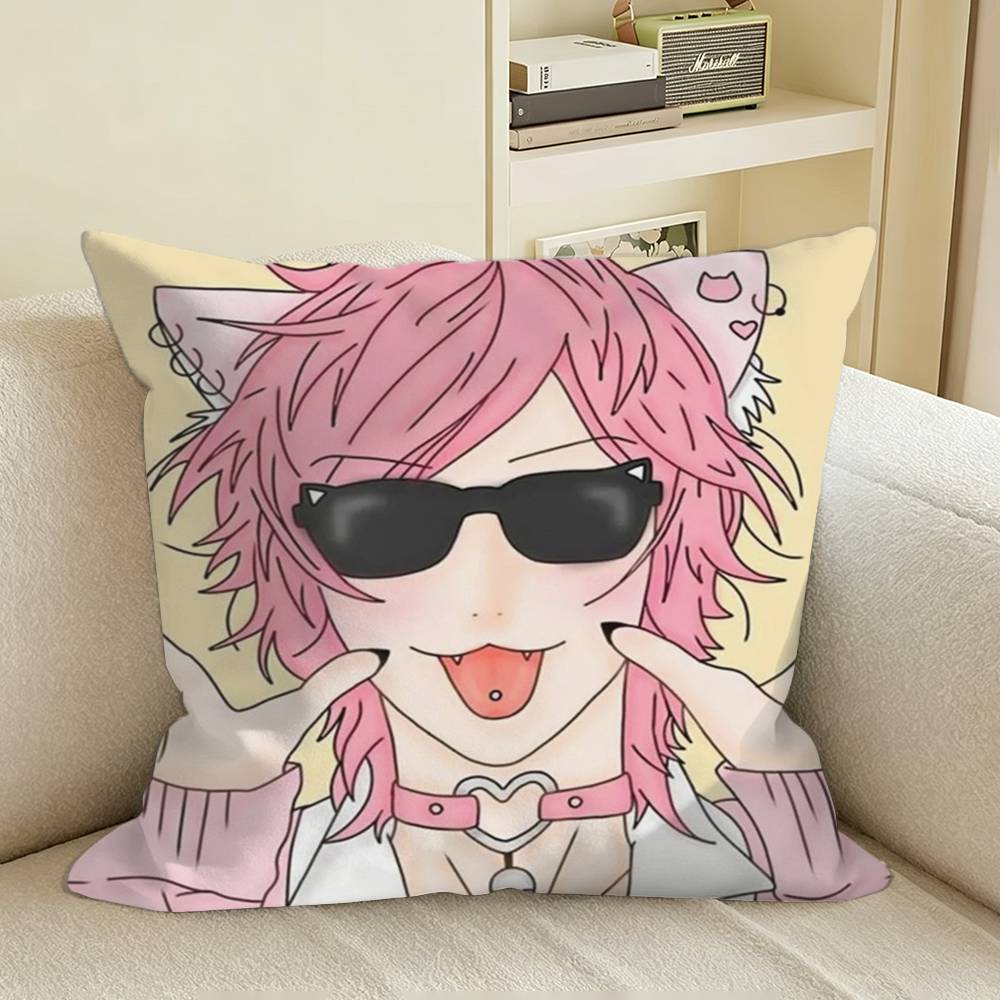 Yuri Ayato BL Anime YBC Square Sofa Pillow Cover Solid Color Living Room Home Decor Cushion Case