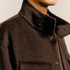 CROQUIS Men's 2024 Winter H-Shape Wool Blend Coat