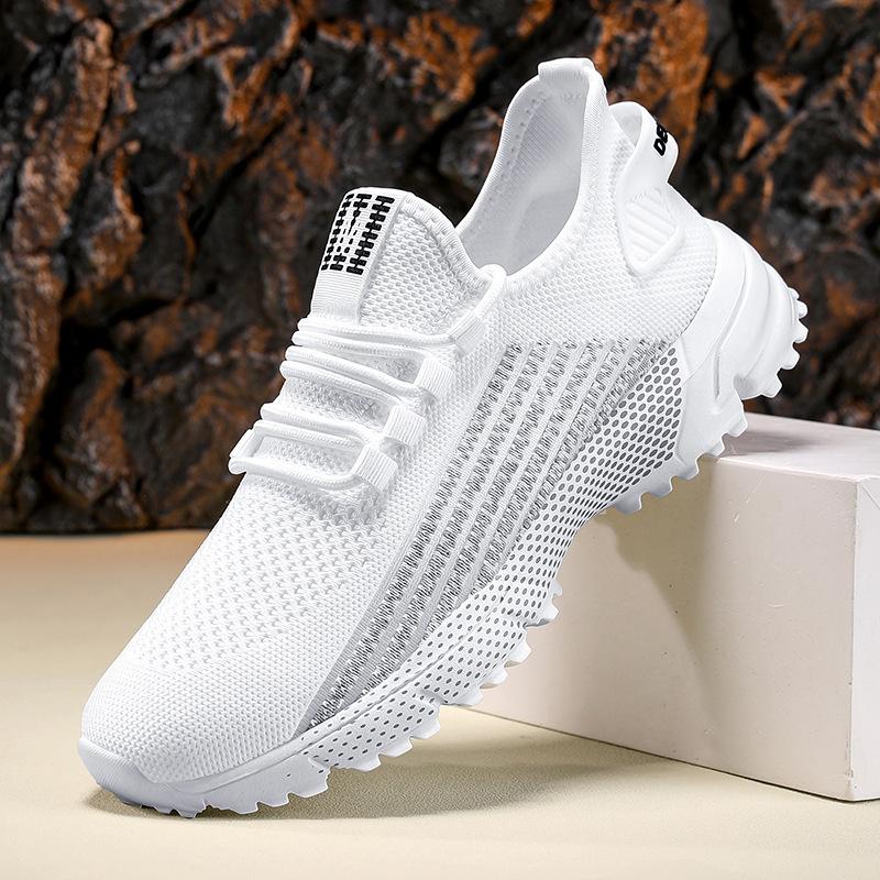 Herrenschuhe in großer Größe neue Marathon-Langstreckenlauf atmungsaktive und leichte Laufschuhe Herren Fly-Woven Mesh Joggingsneaker