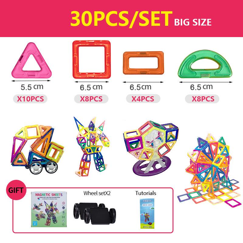 Stained Glass Magnetic Tile Building Blocks - Children's Educational Toy Set for Creative Play