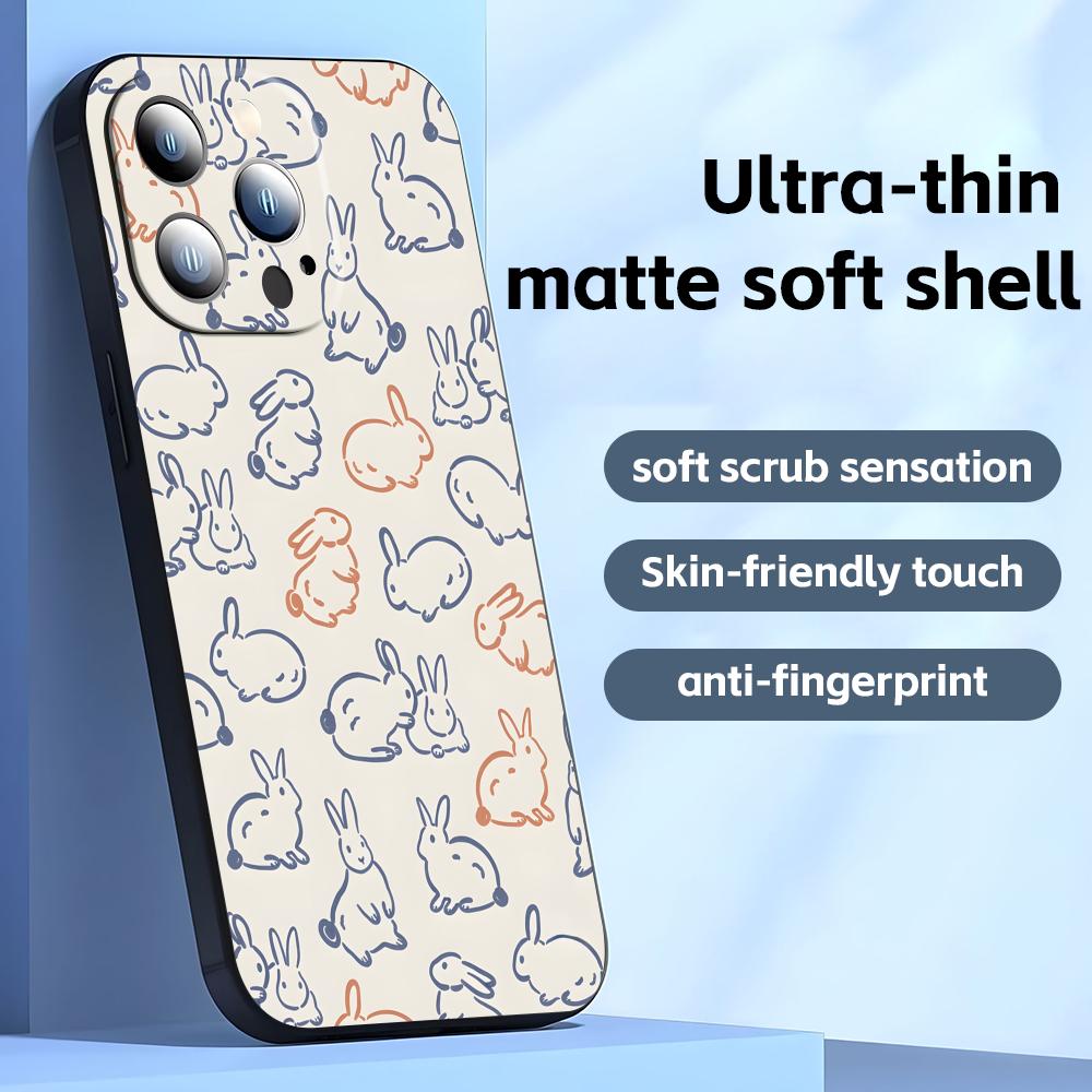 Easter Phone Case For iPhone17 16 16e 15 14 13 12 11 Plus Mini Pro Max Soft Black Shockproof Cover
