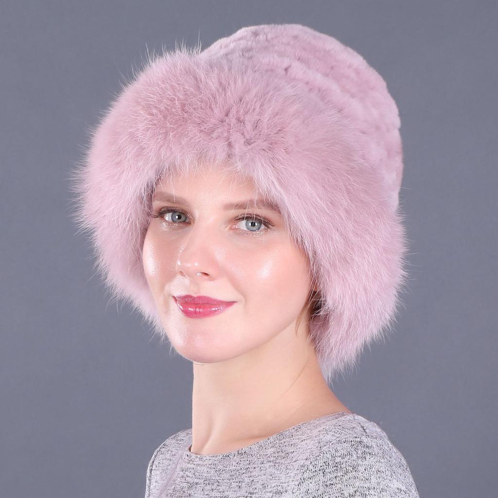 Donne Inverno Caldo Rex Coniglio Pelliccia Cappello Di Pelliccia Maglia Cappelli  con Orlo di Pelliccia di Volpe acquista in modo economico — spedizione  gratuita, recensioni reali con foto — Joom