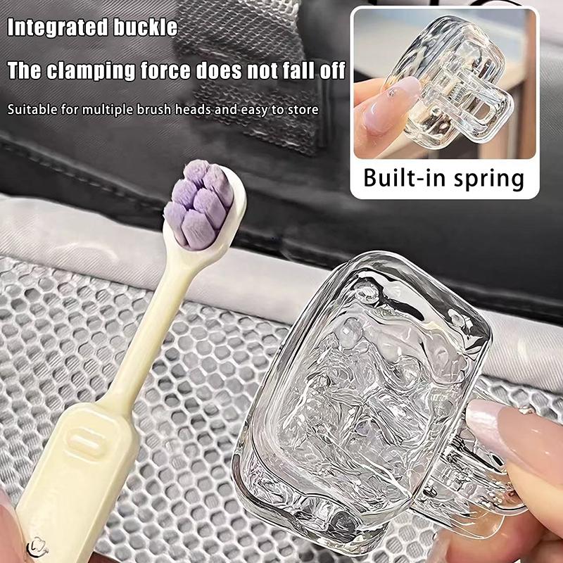 Portable Toothbrush Head Cover Clips Plastic Dustproof Head Germproof Protector Caps Travel Hiking Camping Bathroom Accessories