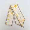 Korean Fashion Colorful Flowers Women Twill Ribbon Small Scarf Binding Bag Handle Ribbon Hair Band Small Scarf Headband
