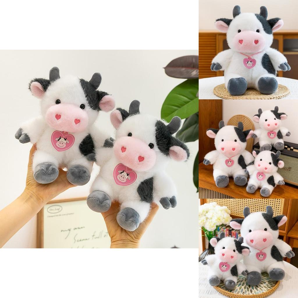 Cute Sitting Cow Plush Toy With Pp Cotton Filling For Children And Kids Gift