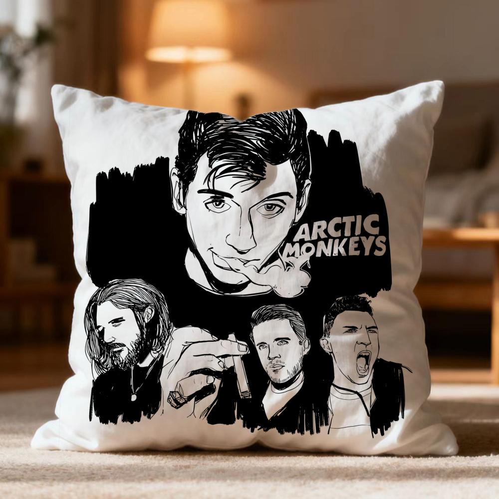 Popular AArctic Monkeyses Cushion Cover Soft Washable Pillow Case Multi-Scene for Couch Bed Travel Office Use