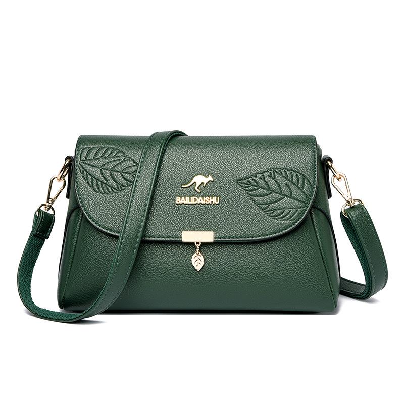 

Женская сумка Модная мягкая кожаная тисненая сумка через плечо для женщин среднего возраста Сумка через плечо Трендовая женская сумка зелёный