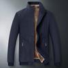 Jas Heren Oud Herfst en Winter Jas Verdikt Warm en Fleece Fleece Jas Heren Kleding Stand Kraag Grote Maat Papa Pak