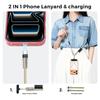 MOCOME W3 2 in 1 130cm Rechargeable Phone Lanyard 240W Fast Charging Cable Lanyard with Detachable Magnetic Clasp