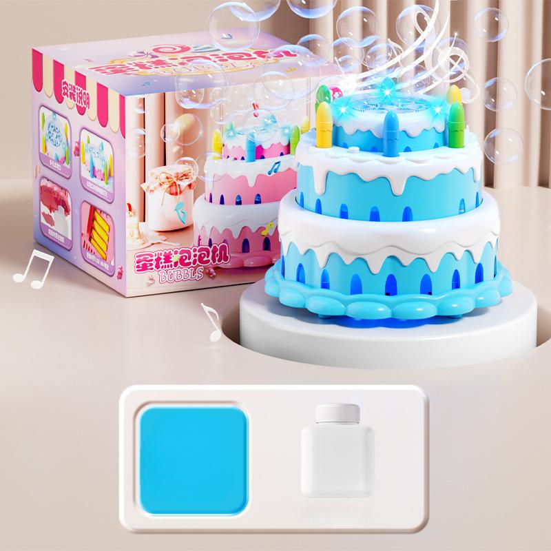 

Kids Kawaii Electric Toys Birthday Cake Bubble Machine Flashing Music Automatic Machine Bubble Kids Girl Lovely Gifts 6-12Y