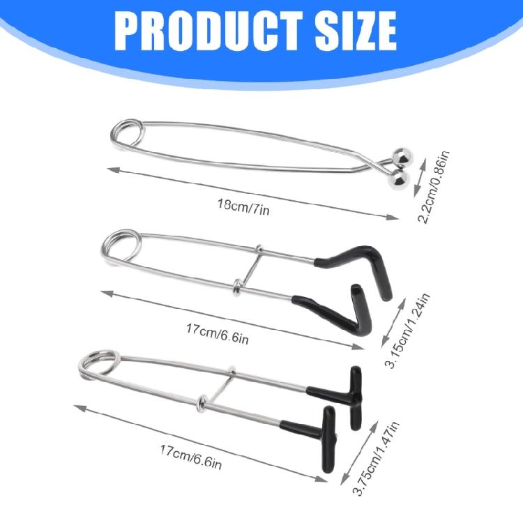 3 Stück Edelstahl Mundöffner Spreizer Salzwasser Angelwerkzeug Fischhakenentferner Extraktoren Fischmaul Kiefernsspreizer