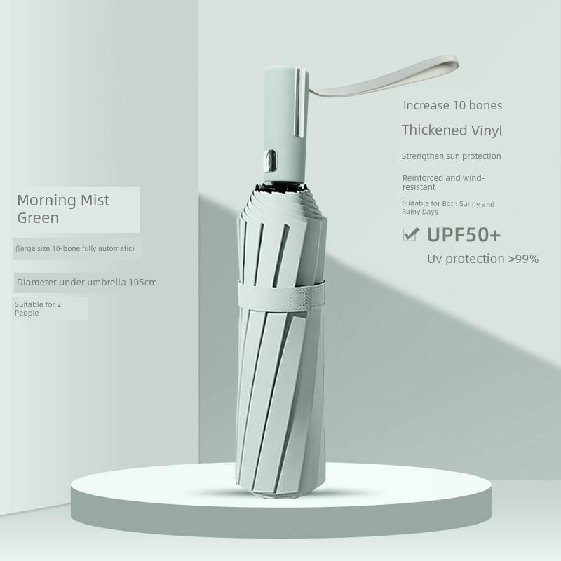 Umbrella Female Foldable Rain Dual-Use Men Thickened Foldable and Portable Automatic Sun-Proof UV Sun Umbrella