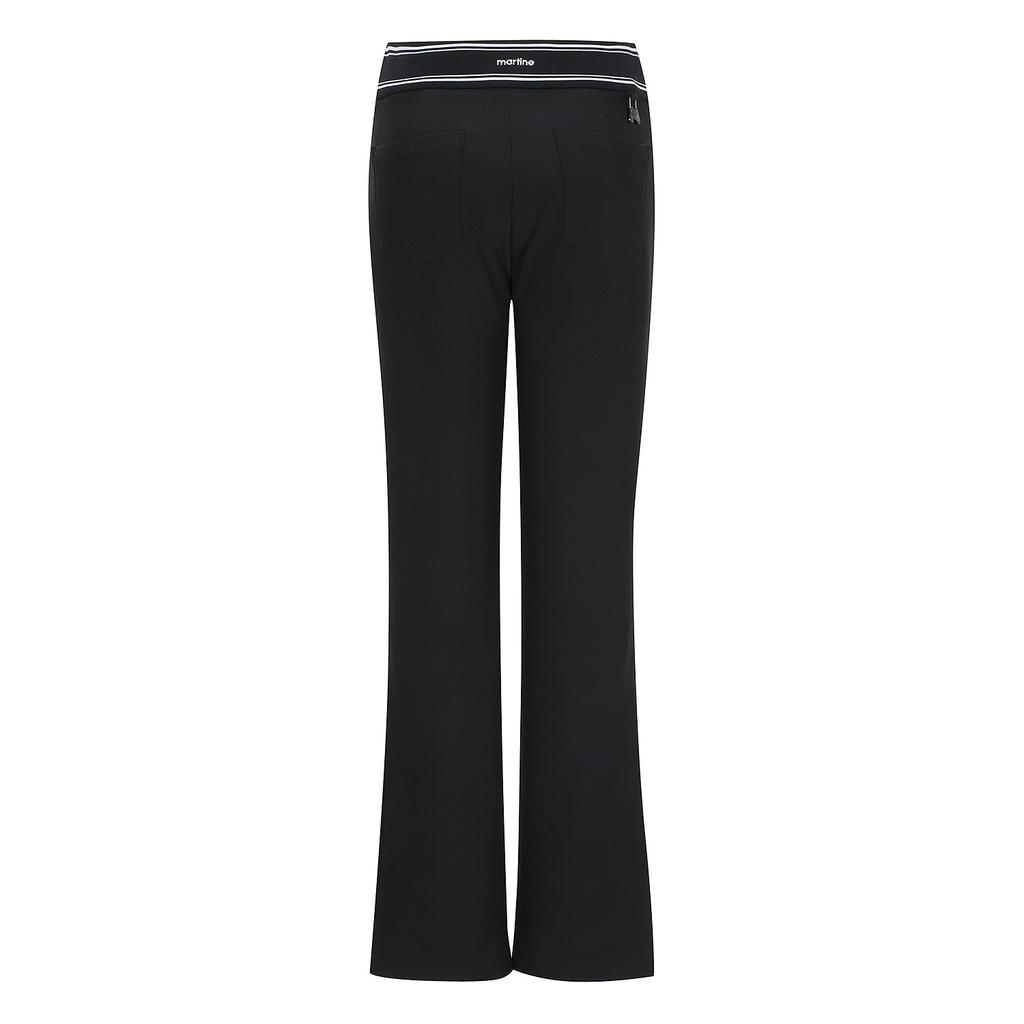 MARTINE GOLF Logo Banding Bootcut Pants_Black
