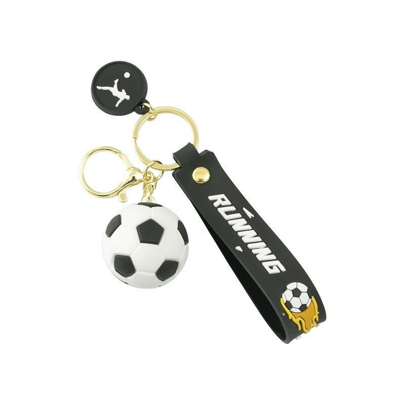 Football Cup Mini Simulation Football Keychain Pendant Soft Rubber Car Backpack Hanging Decoration Sports Meeting Small Gift